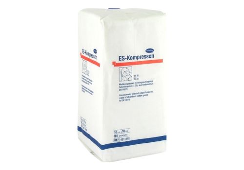 ES-KOMPRESSEN unsteril 10x10 cm 16fach – PZN 01447252 (PZN 01447252)