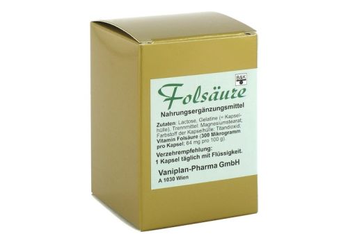 FOLSÄURE KAPSELN – PZN 01581654 (PZN 01581654)