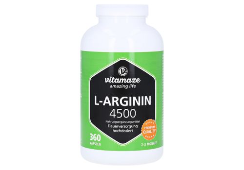 L-ARGININ HOCHDOSIERT 4.500 mg Kapseln – PZN 12580534 (PZN 12580534)