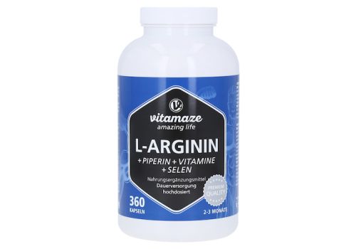 L-ARGININ 750 mg hochd.+Piperin+Vitamine Kapseln – PZN 13815324 (PZN 13815324)