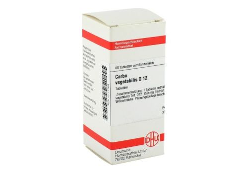 CARBO VEGETABILIS D 12 Tabletten – PZN 02117769 (PZN 02117769)