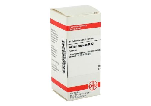 ALLIUM SATIVUM D 12 Tabletten – PZN 02624704 (PZN 02624704)