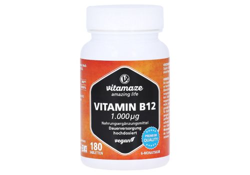 VITAMIN B12 1.000 µg hochdosiert vegan Tabletten – PZN 12580592 (PZN 12580592)