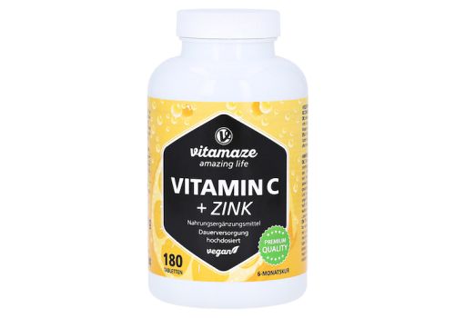 VITAMIN C 1000 mg hochdosiert+Zink vegan Tabletten – PZN 12741411 (PZN 12741411)