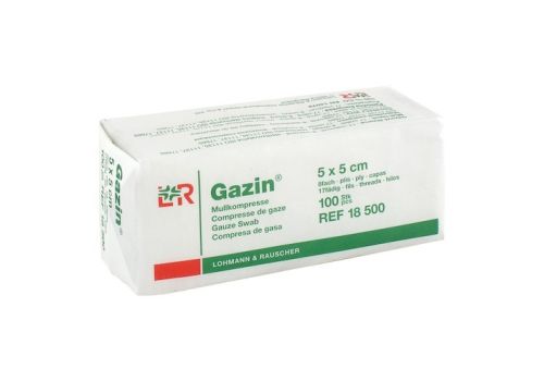 GAZIN Mullkomp.5x5 cm unsteril 8fach Op – PZN 03959358 (PZN 03959358)