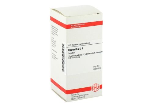 RAUWOLFIA D 4 Tabletten – PZN 02930111 (PZN 02930111)