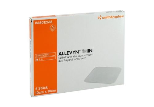 ALLEVYN Thin 10x10 cm dünne Wundauflage – PZN 03126919 (PZN 03126919)