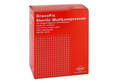 DRACOFIX PEEL Kompressen 10x10 cm steril 8fach – PZN 03388111 (PZN 03388111)