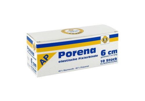 PORENA elast.Mullbinde 6 cm weiß o.Cello – PZN 03289610 (PZN 03289610)