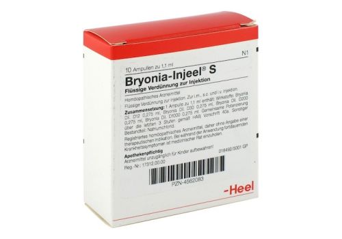 BRYONIA INJEEL S Ampullen – PZN 04562083 (PZN 04562083)