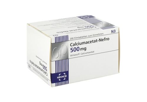 CALCIUMACETAT NEFRO 500 mg Filmtabletten – PZN 04133212 (PZN 04133212)