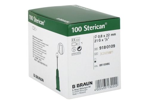 STERICAN Kanülen 21 Gx7/8 0,8x22 mm stumpf – PZN 08915986 (PZN 08915986)