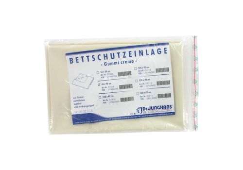 BETTSCHUTZEINLAGE Gummi 60x90 cm creme – PZN 07466345 (PZN 07466345)