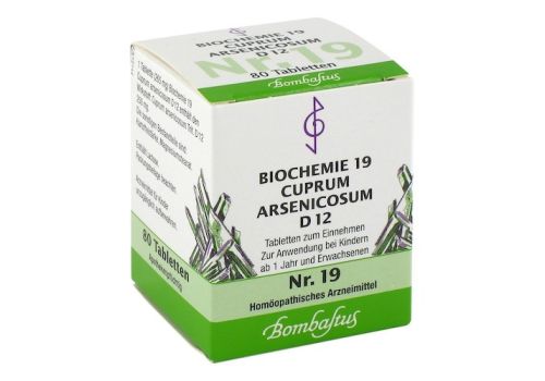 BIOCHEMIE 19 Cuprum arsenicosum D 12 Tabletten – PZN 04325087 (PZN 04325087)