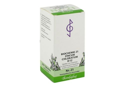 BIOCHEMIE 21 Zincum chloratum D 12 Tabletten – PZN 04325207 (PZN 04325207)