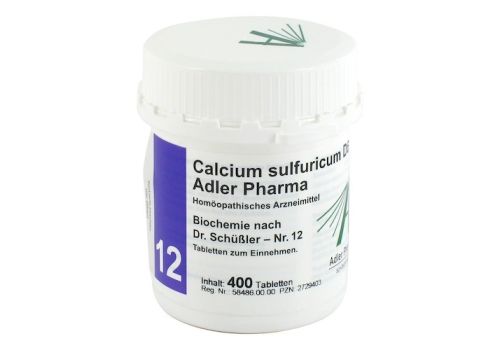 BIOCHEMIE Adler 12 Calcium sulfuricum D 6 Tabl. – PZN 02729403 (PZN 02729403)