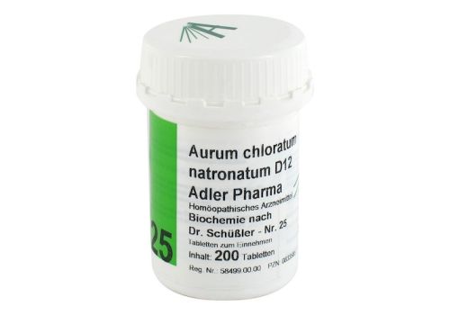 BIOCHEMIE Adler 25 Aurum chloratum natr.D 12 Tabl. – PZN 00833585 (PZN 00833585)