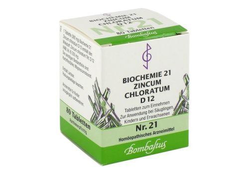 BIOCHEMIE 21 Zincum chloratum D 12 Tabletten – PZN 04325199 (PZN 04325199)