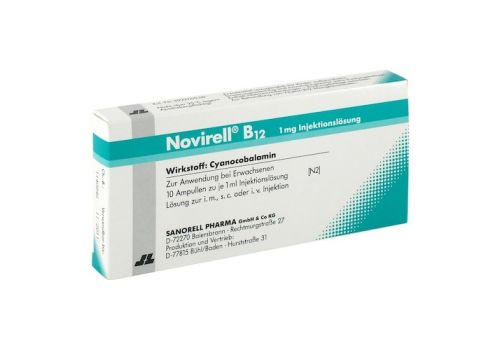 Novirell B12 1 mg Injektionslösung – PZN 04692147 (PZN 04692147)