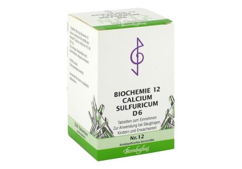 BIOCHEMIE 12 Calcium sulfuricum D 6 Tabletten – PZN 01073923 (PZN 01073923)