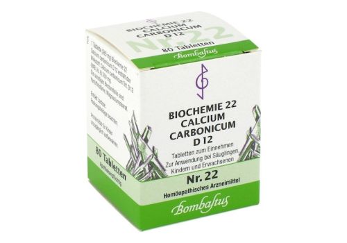 BIOCHEMIE 22 Calcium carbonicum D 12 Tabletten – PZN 04325259 (PZN 04325259)