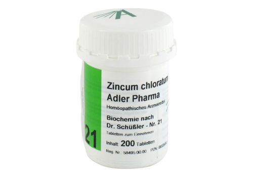 BIOCHEMIE Adler 21 Zincum chloratum D 12 Tabletten – PZN 00833504 (PZN 00833504)