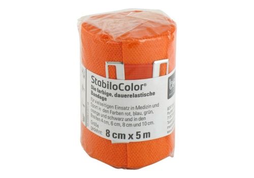 BORT StabiloColor Binde 8 cm orange – PZN 07672300 (PZN 07672300)