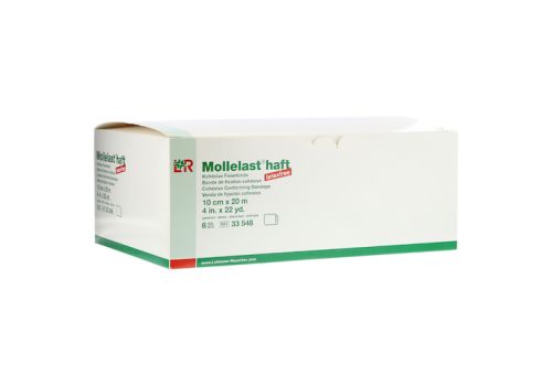 MOLLELAST haft Binden latexfrei 10 cmx20 m weiß – PZN 09885951 (PZN 09885951)