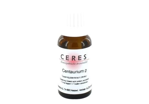 CERES Centaurium Urtinktur – PZN 00178761 (PZN 00178761)