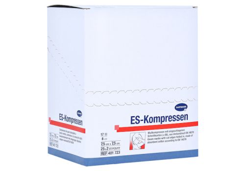 ES-KOMPRESSEN steril 7,5x7,5 cm 8fach – PZN 00433986 (PZN 00433986)