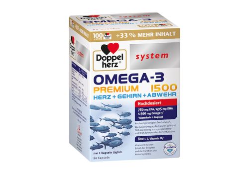 DOPPELHERZ Omega-3 Premium 1500 system Kapseln – PZN 16794143 (PZN 16794143)