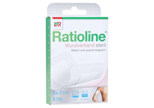 RATIOLINE Wundverband 7x5 cm steril – PZN 13582972 (PZN 13582972)