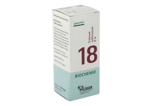 BIOCHEMIE Pflüger 18 Calcium sulfuratum D 6 Tabl. – PZN 06322383 (PZN 06322383)