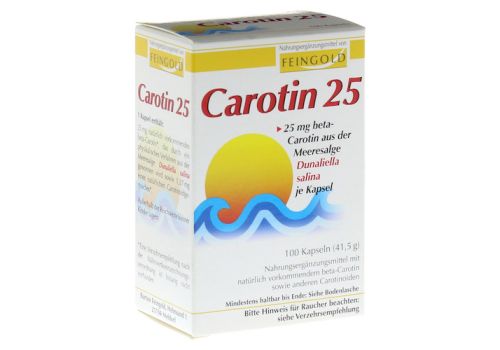 Carotin 25 Feingold Kapseln – PZN 07291839 (PZN 07291839)