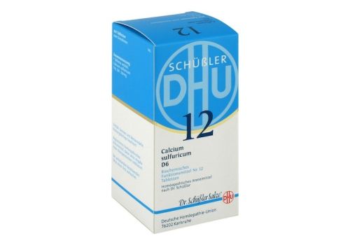 BIOCHEMIE DHU 12 Calcium sulfuricum D 6 Tabletten – PZN 06584309 (PZN 06584309)