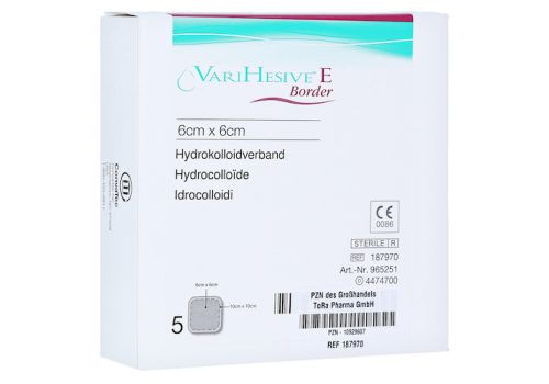 VARIHESIVE E Border 6x6 cm HKV hydroaktiv 965251 – PZN 10929607 (PZN 10929607)