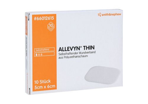 ALLEVYN Thin 5x6 cm dünne Wundauflage – PZN 03211387 (PZN 03211387)