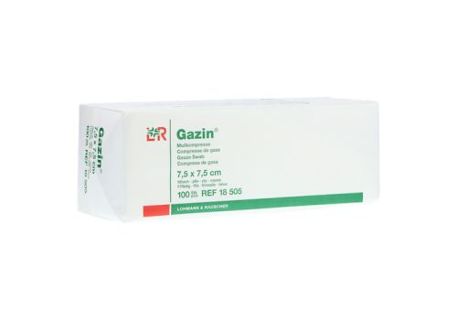 GAZIN Mullkomp.7,5x7,5 cm unsteril 16fach Op – PZN 03959401 (PZN 03959401)