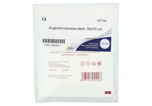 AUGENKOMPRESSE 50x70 mm steril f.Verbandkasten – PZN 13058277 (PZN 13058277)