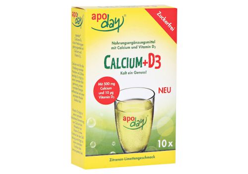 APODAY Calcium+D3 Zitrone-Limette zuckerfrei Pulv. – PZN 14002190 (PZN 14002190)