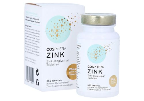 COSPHERA Zink 25 mg Tabletten – PZN 16782134 (PZN 16782134)