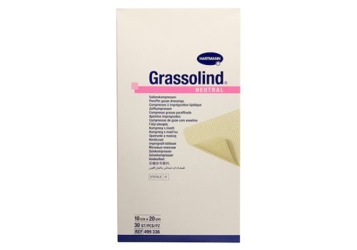 GRASSOLIND Salbenkompressen 10x20 cm steril – PZN 03245676 (PZN 03245676)