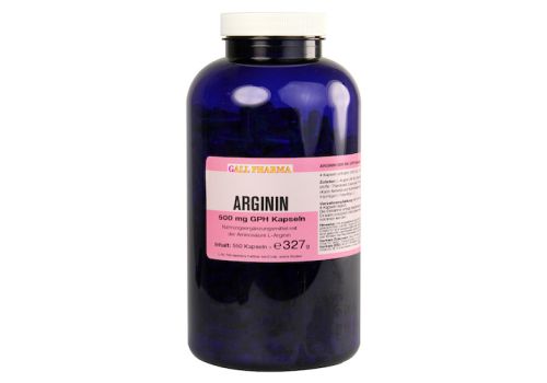 ARGININ 500 mg GPH Kapseln – PZN 01395609 (PZN 01395609)