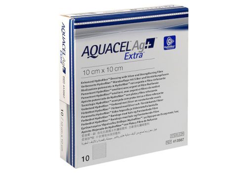 AQUACEL Ag+ Extra 10x10 cm Kompressen – PZN 10203810 (PZN 10203810)