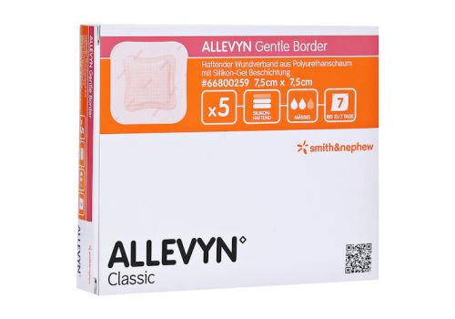 ALLEVYN Gentle Border 7,5x7,5 cm Schaumverb. – PZN 07495387 (PZN 07495387)