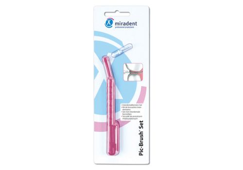 MIRADENT Interd.Pic-Brush Set 1Halt+1Bü.tran.pink – PZN 02172254 (PZN 02172254)