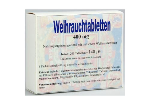 WEIHRAUCH 400 mg Tabletten – PZN 02767622 (PZN 02767622)