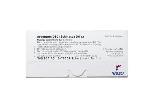 ARGENTUM D 30/ECHINACEA D 6 aa Ampullen – PZN 01618073 (PZN 01618073)