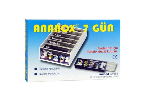 ANABOX 7 Tage Wochendosierer blau türkisch – PZN 04007938 (PZN 04007938)