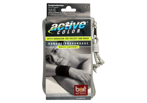 BORT ActiveColor Handgelenkbandage L schwarz – PZN 06914267 (PZN 06914267)